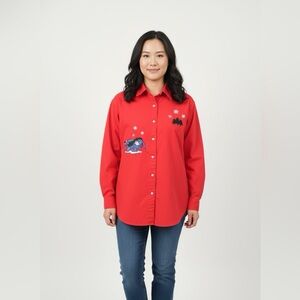 Disney Red Apparel with Embroidery